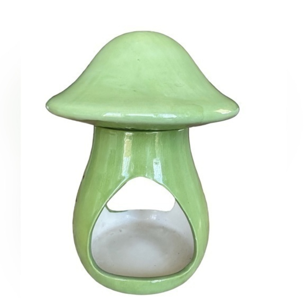 Vintage MCM Mushroom Pottery Tea Light Candle Holder